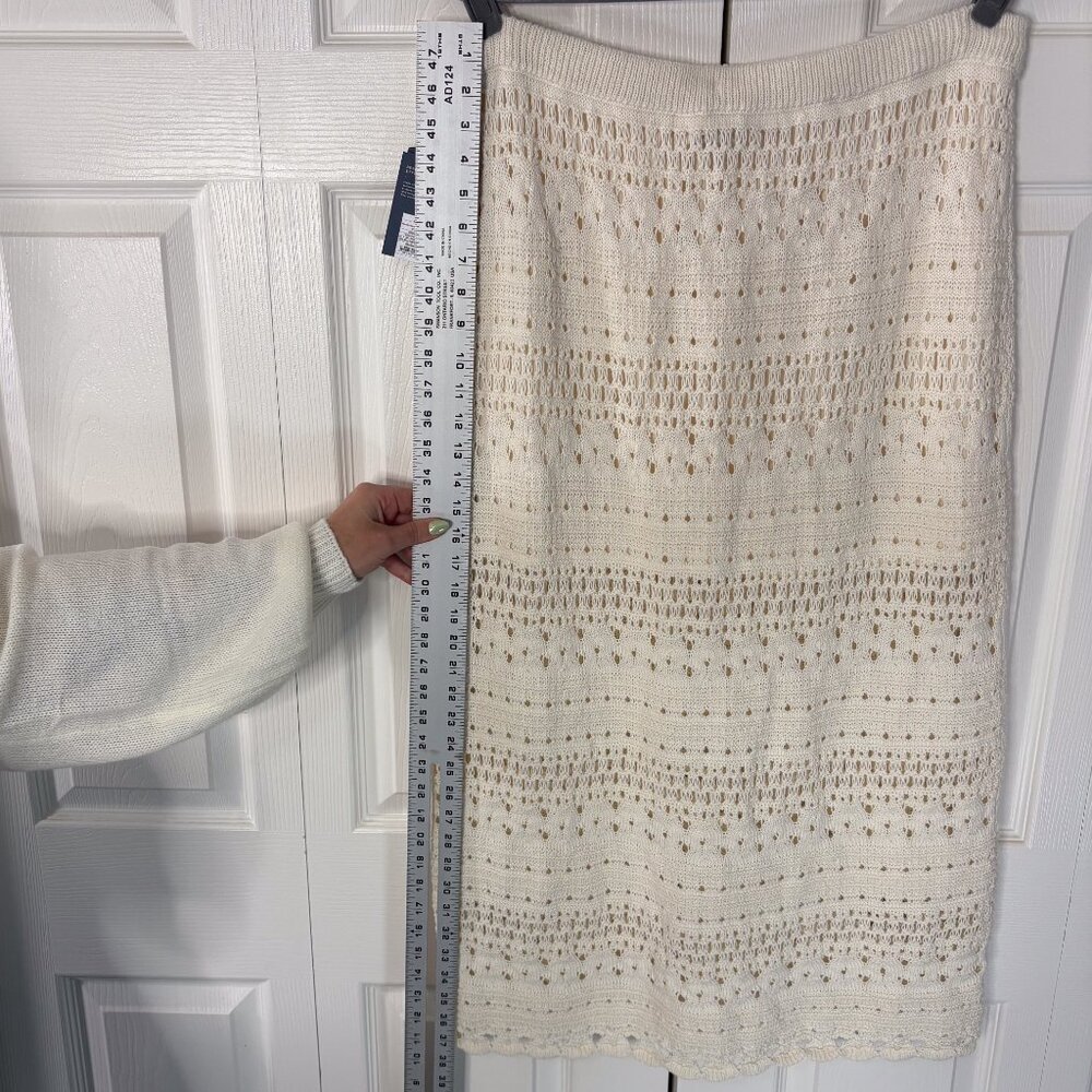 Universal Thread XXL Cream Crochet Knit Maxi Skirt NWT - Picture 4 of 8